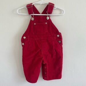 First Impressions Vintage Red Corduroy Overalls